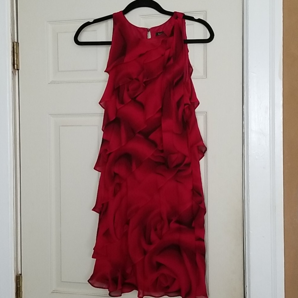 Red Rose Shift Dress from White House Black Market